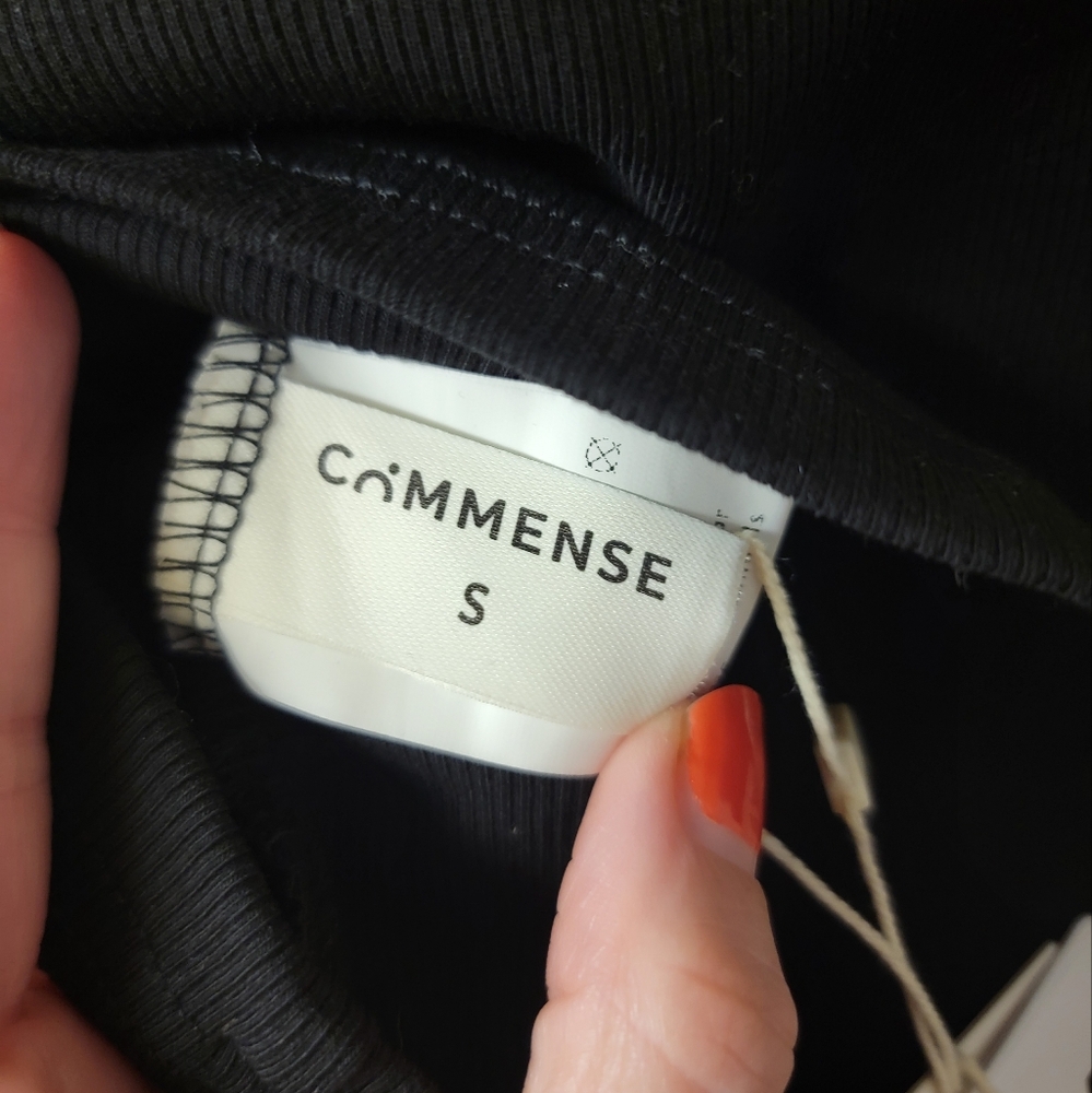 Commense NWT Black Ribbed Tank Size Small - Picture 4 of 5